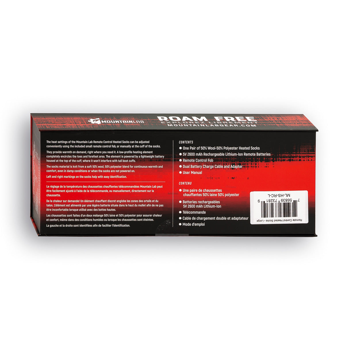 Chaussettes chauffantes télécommandées