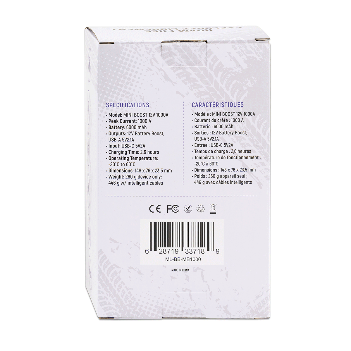 Mini Boost 12V 1000A Booster de batterie