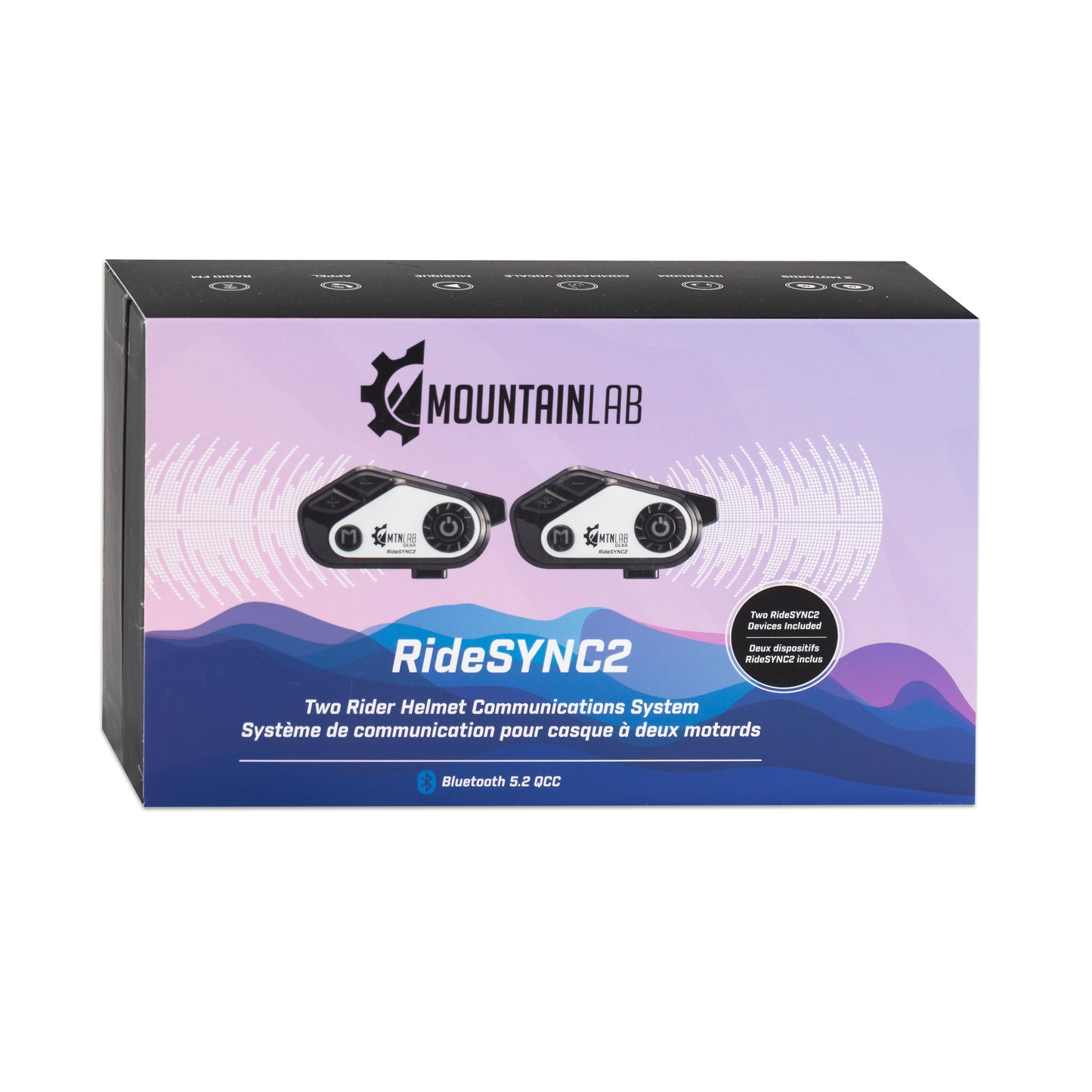 Système de communication pour casque RideSYNC2 pour deux pilotes