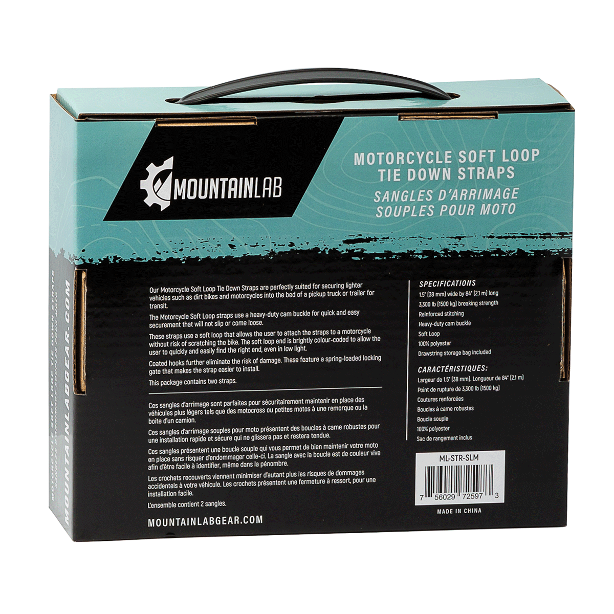 Sangles d'arrimage souples pour moto
