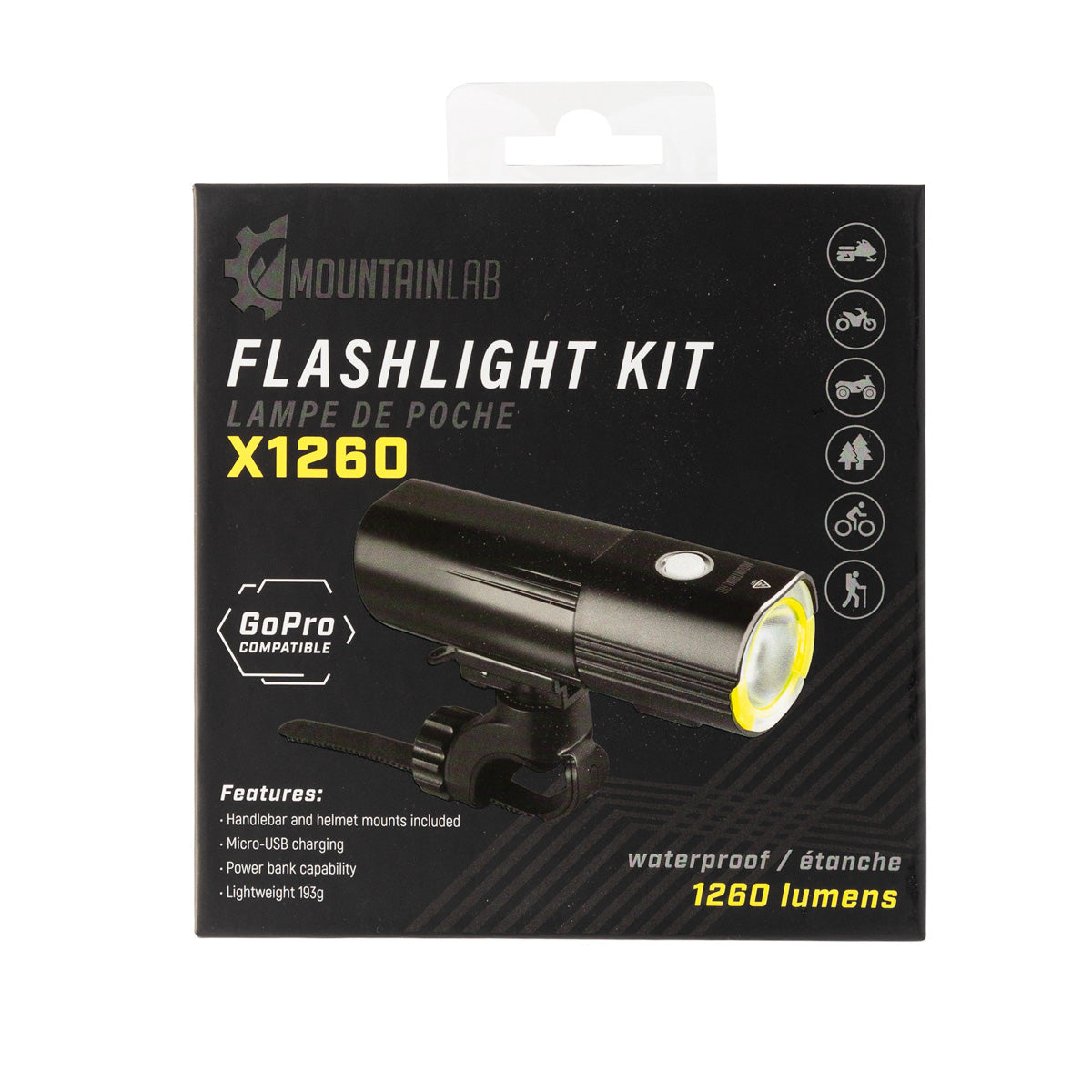 Kit lampe de poche x1260 lumens